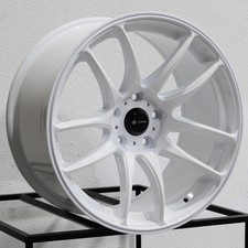 18x9.5 Vors Tr4 5x108 22 White Wheels Rims Set4 73.1