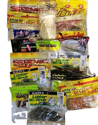 Soft Plastic Fishing Lure Lot #2 - Kalin's Strike King Sizmic Cabela's Worms
