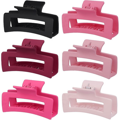 8.5 CM Rechteckig Haarspangen Damen Haarklammer 6 Stück Matte Haarspangen Für Mä