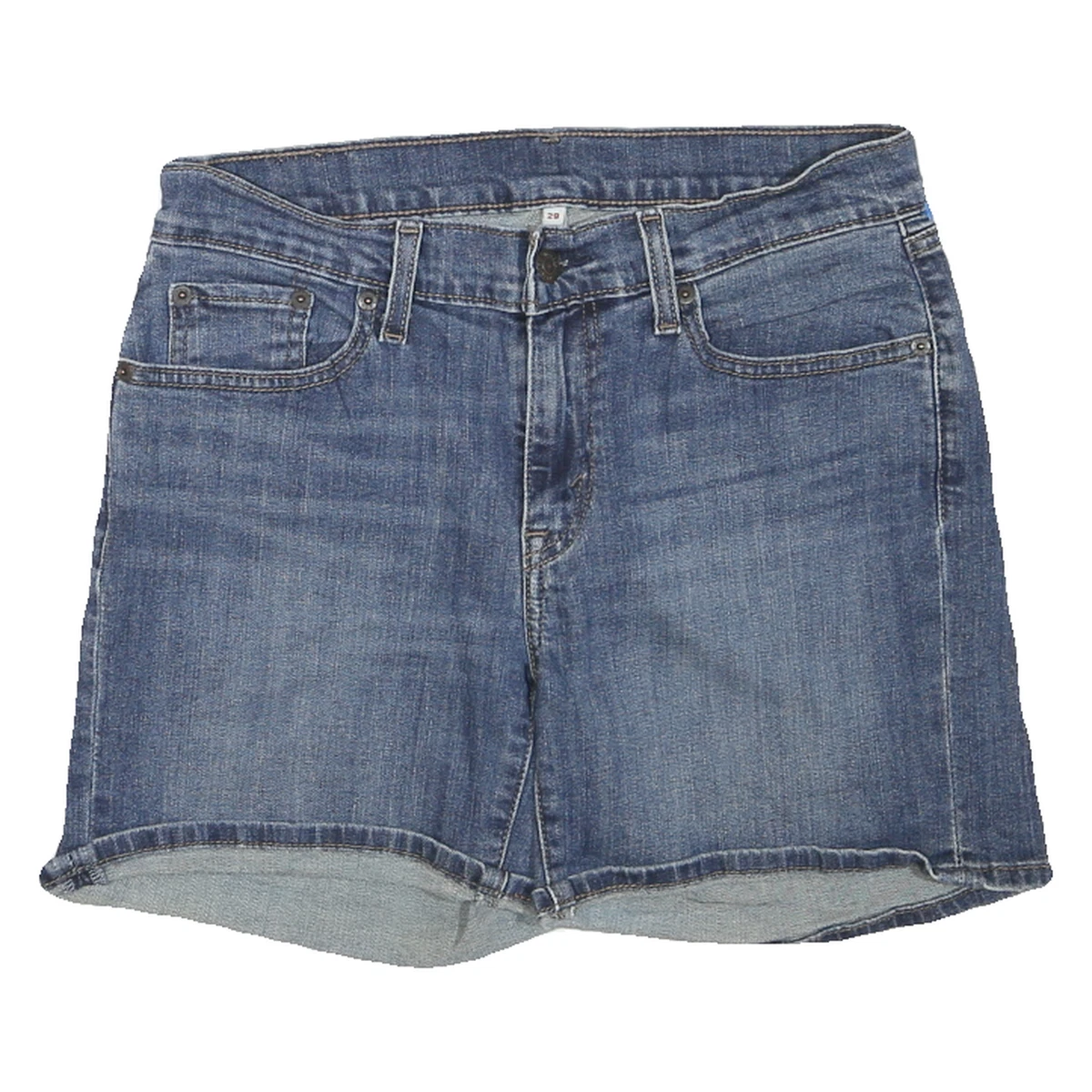 Pantaloncini Donna Levi's Denim Blu: Vita Media, Lunghezza Media, Taglia 2 - Nuovi Con Etichetta - Foto 5