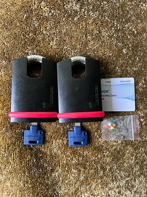 2x Mul T Lock NE14 Vorhängeschlösser gleichschließend interaktiv + 2 Schlüssel & Keycard Assa Abloy