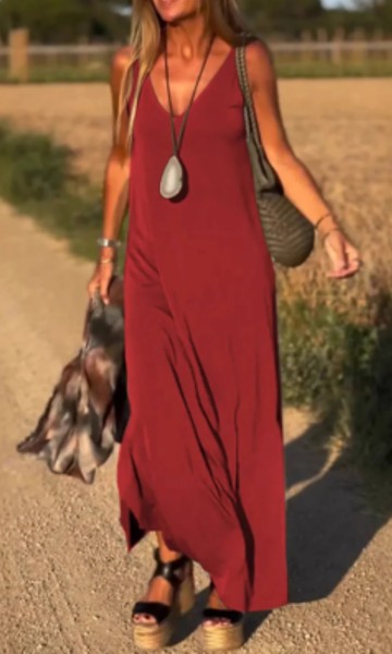 vestido suelto de color rojo. nuevo a estrenar talla M
