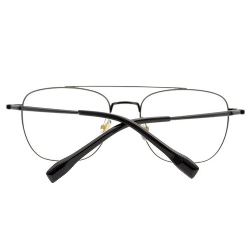 Anteojos piloto de metal con marco de gafas de titanio ligero delgado cuadrado doble puente - Imagen 6 de 15