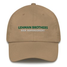 Lehman Brothers Hat Embroiderd Dad hat Lehman Brothers Risk Management