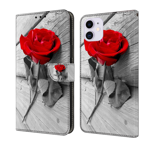 Flip Painted Card Wallet Stand Phone Case For iPhone 11 Pro Max XS XR 6 7 8 SE - Picture 15 of 29