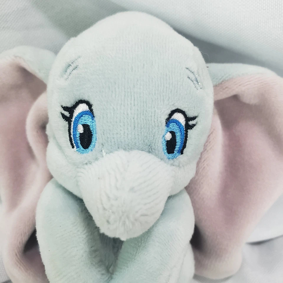 TY Disney Dumbo Mini Plush Clip Blue Plastic Sparkle Elephant 5 Inch 2022 - Image 2 of 4