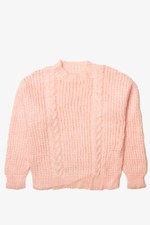 Vintage Pink Cable Knit Sweater