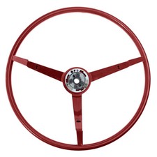 Dark Red Reproduction Steering Wheel Mustang W Alternator 65-66