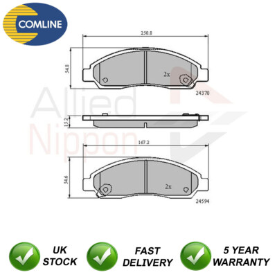 Brake Pads Set Front Allied Nippon Fits Isuzu Rodeo 2.5 D 3.0 3.5