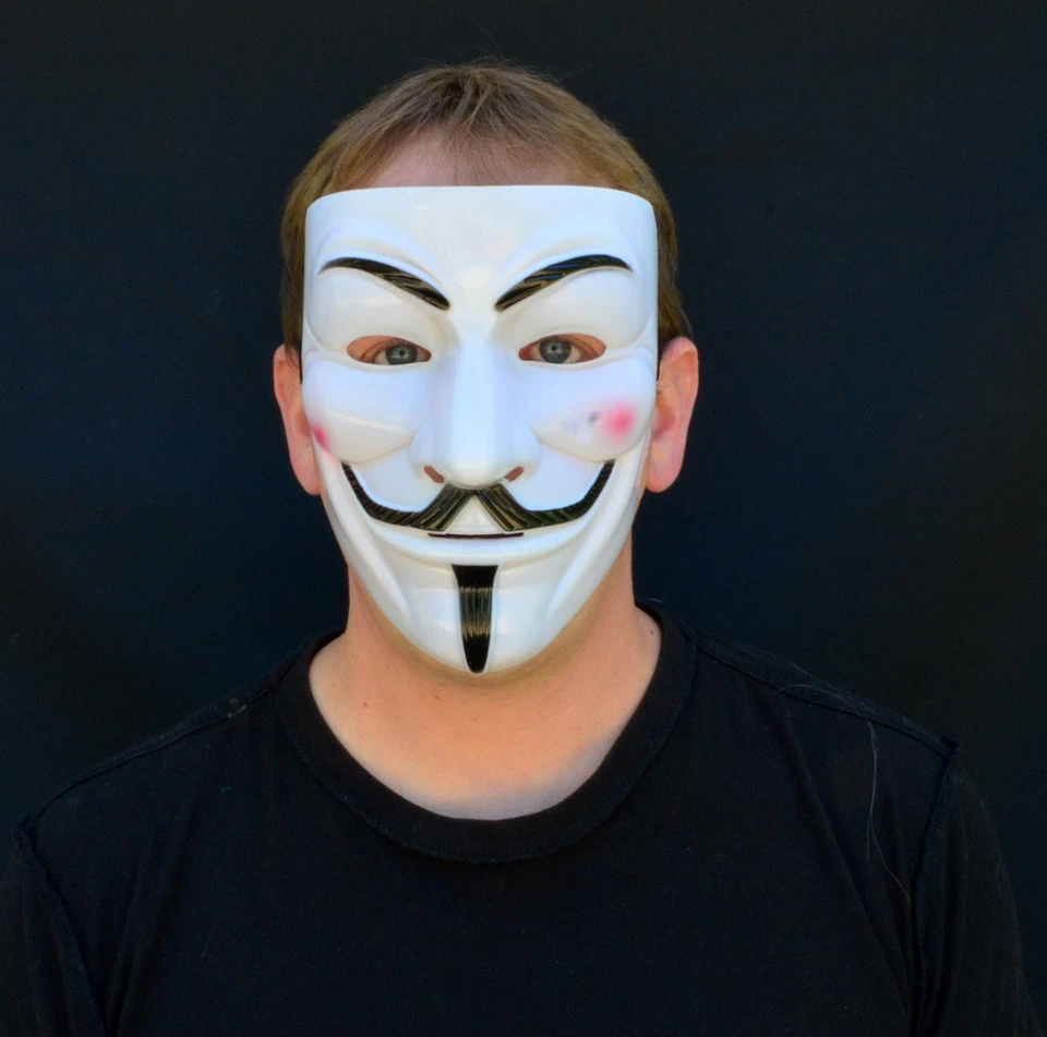 Halloween Purge Mask Original Grin Costume Vendetta Anonymous Mens Mask - Image 4 of 4