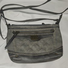 BOC Gray Southerland Quilt Mini Handbag Purse Adjustable Strap