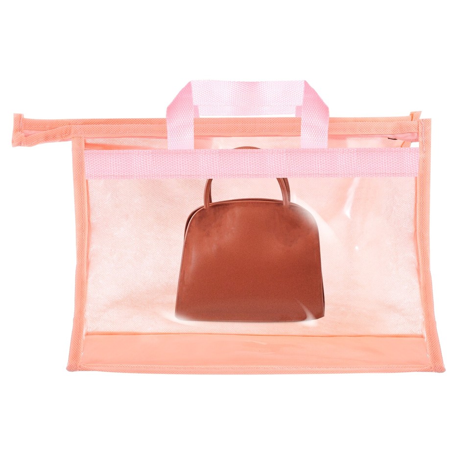 Handbag Dust Bags, Clear Purse Storage Organizer XL Size, Pink eBay
