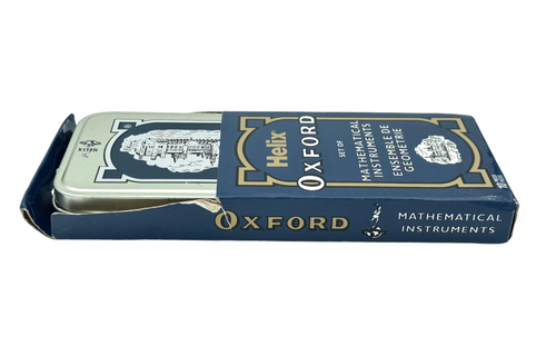 Helix Oxford Geometry Set Tin Box Mathematical Instruments Kit ---No Protractor - Foto 5 di 10