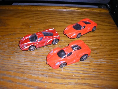 Nice Lot of 3 Different Hot Wheels Ferrari ENZO Super Sports Cars Free SHIPPING