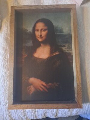 Mona Lisa Artwork Wall Decor Wooden Frame