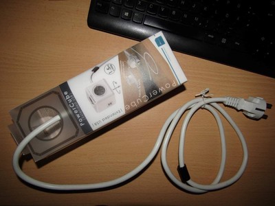 allocacoc PowerCube Extended Steckdosenverteiler 1,5 m Würfel 4-fach + 2 USB-A
