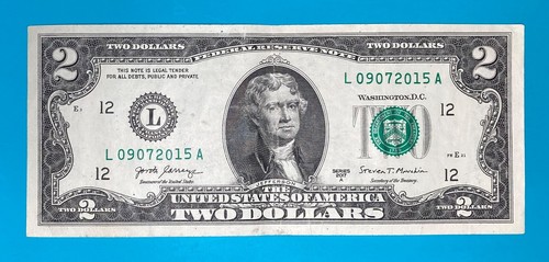 September 7, 2015 / 9 July 2015 (L 09072015 A) BIRTHDAY Note $2 Two Dollar Bill - Picture 2 of 4