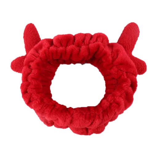 1X Antlers Elastic Hair Band Coral Fleece Headband Makeup Wash Face Accessories^ - Picture 8 of 17