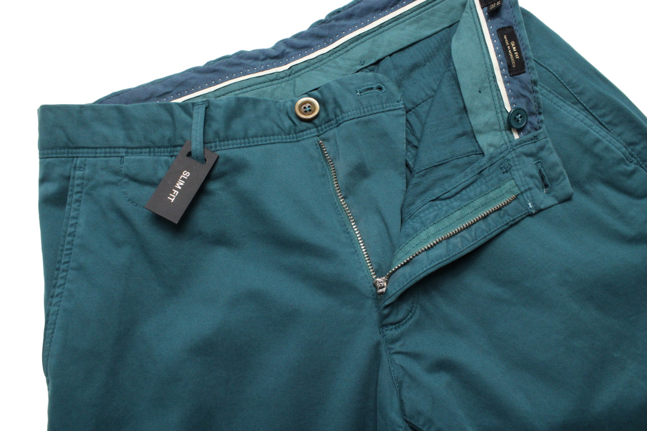 MASSIMO DUTTI Slim Fit Trousers Men's EU 38 Chino Blue Zip Fly Casual thumbnail 4