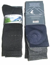 3 / 6 Pairs Mens Rugged Frontier Wool Blend Moisture Wicking Thermal Crew Socks