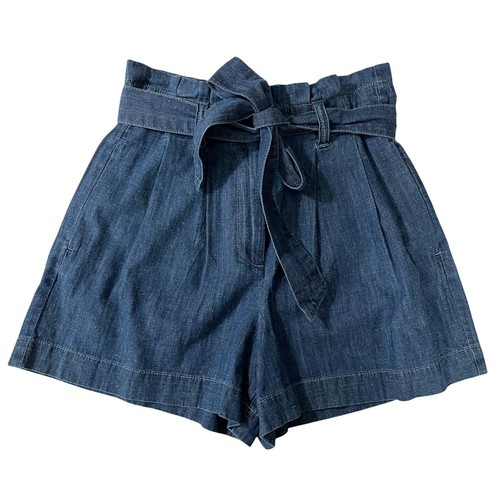 J. Crew 00 Denim Paper Bag Waist Tie 