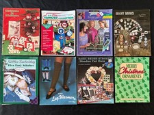 Vintage Lot Of 8 Pattern Booklets Leaflets Sewing Crafts Painting -Estate Sale