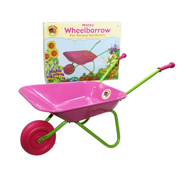 childrens pink wheelbarrow