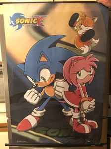 Sonic X Wall Scroll Poster Sonic Project Anime 42.5” x 33” Decor | eBay