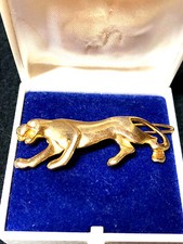 Exclusive PANTHER - Haar- Schal- oder Kleiderspange - in Goldfarben + Stein