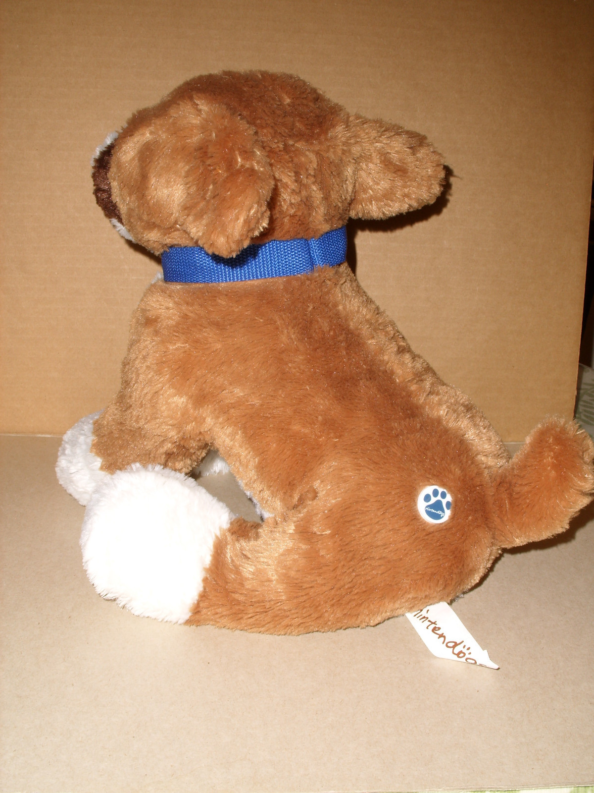 2008 Nintendo Nintendogs Brown And White Interactive Dog Plush Stuffed