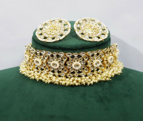 Indian Kundan Bridal White Choker 