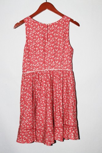 y2k Silk Cotton Juicy Couture Dress Floral Print Girly Orange Preppy size 4 - Picture 4 of 10