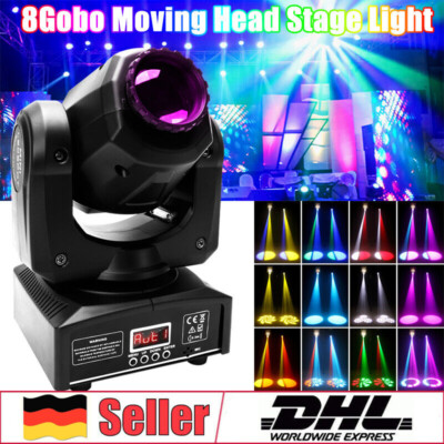 120W 8 Gobo Strahl LED RGBW Moving Head DMX Disco Spot Bühnenlicht Lichteffekt