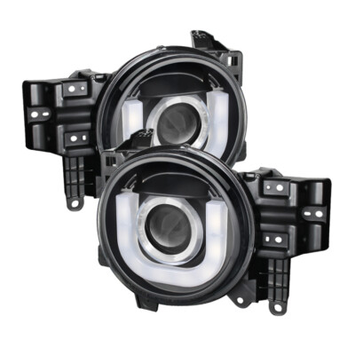 Toyota 07-14 FJ Cruiser Schwarz DRL Halo LED Projektor Headlights Lampe Streifen