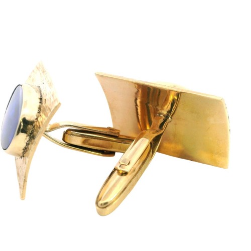 Exquisite 9ct Yellow Gold Opal Cufflinks – A Timeless Statement of Elegance - Picture 7 of 12