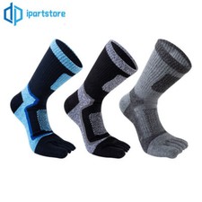3 Pairs Five Finger Toe Crew Athletic Sport Casual Classic Cotton Men Socks 7-11