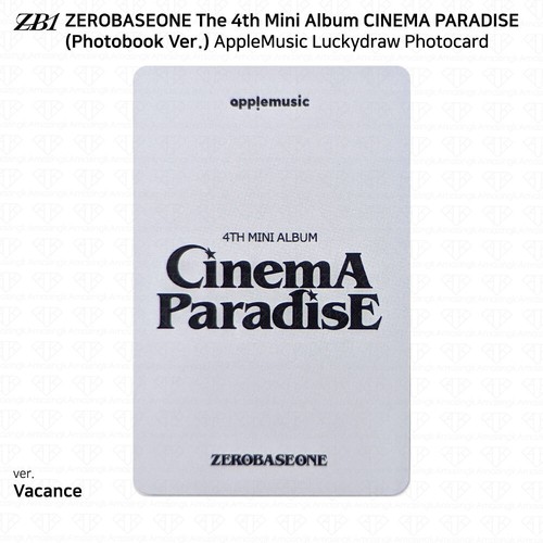 ZEROBASEONE ZB1 4th Mini Album CINEMA PARADISE Applemusic LuckyDdraw Photocard - Picture 12 of 57