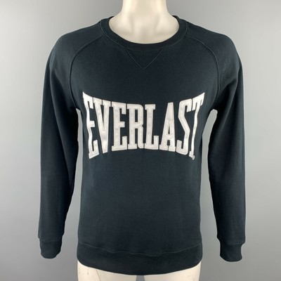 EVERLAST for PORTS Size L Black Logo Cotton Crew-Neck Sweatshirt | eBay