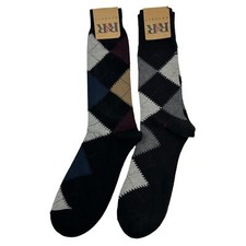 Lot Of 2 R R Casuals Mens Dress Argyle Socks Multi-Color NOS 10-13 USA Vintage