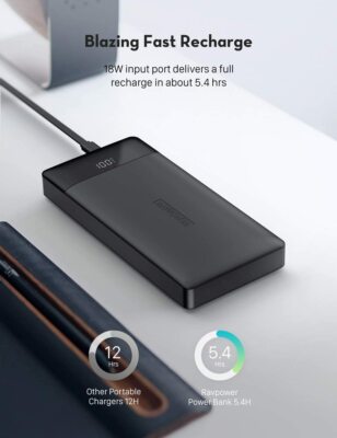 RAVPower PD Pioneer 20000mAh 18W Portable Charger 3-Port Power