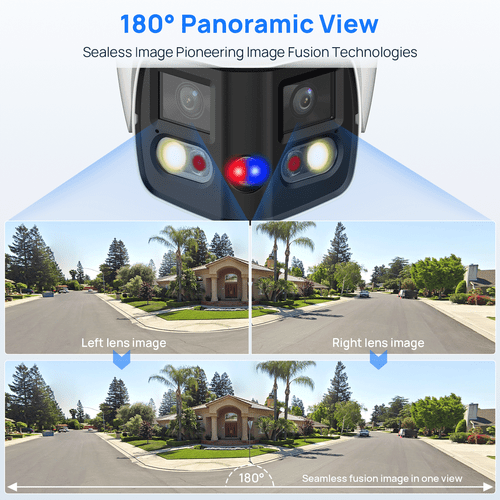 Telecamera Dahua 4k 8MP 180° Panoramica 2Way Talk PoE TiOC2.0 IPC-PDW3849-A180-AS-PV - Foto 2 di 20
