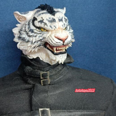 Painted 1:6 Tiger Animal Roar Head Sculpt For 12'' Female Action Figure Body Toy