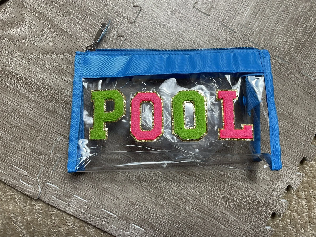 Chenille Letter Small Pouch Pool