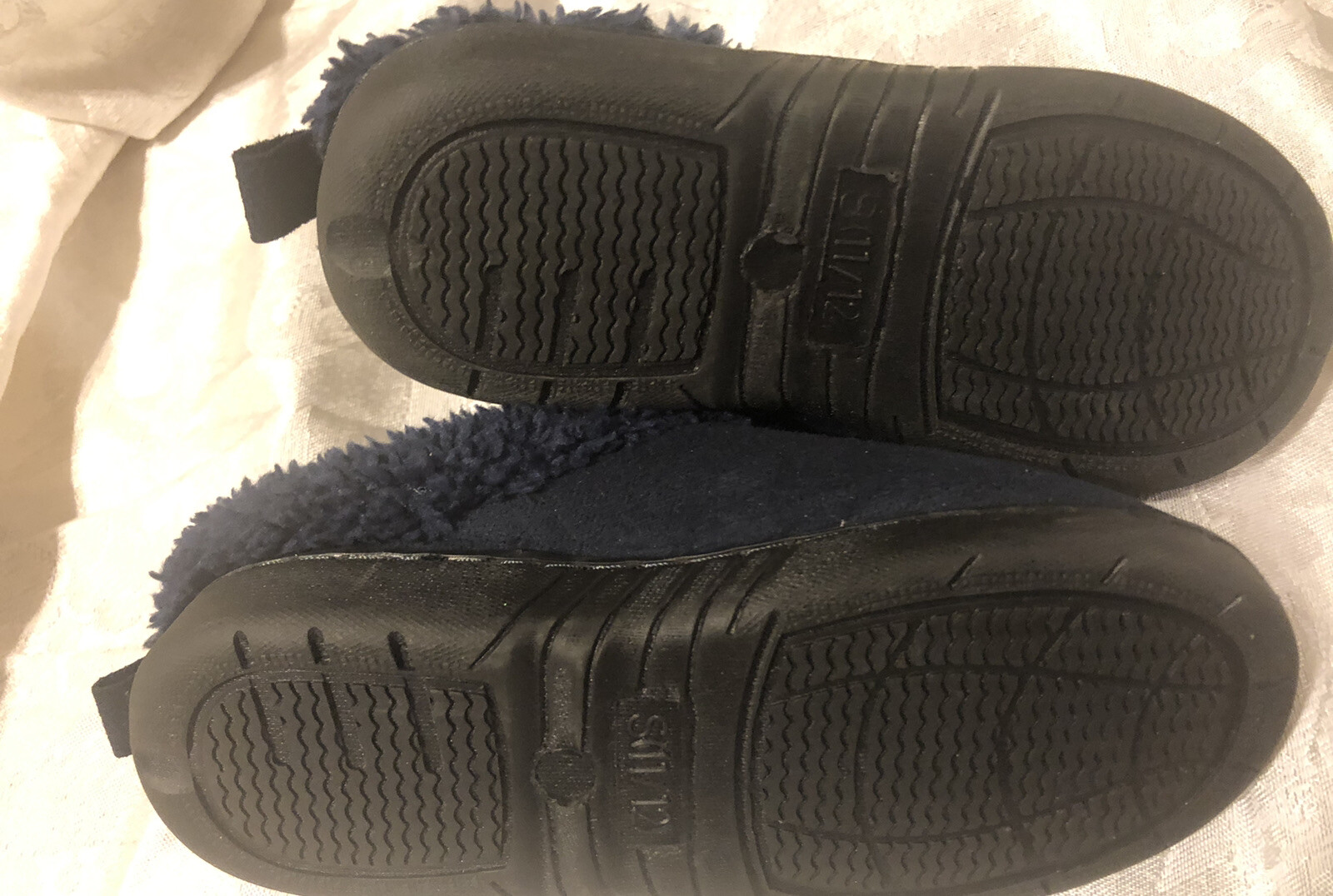 SAOLA Zak & Evan Pantofole Tinta Unita Navy Suola Nera Ragazzo Taglia 12 13