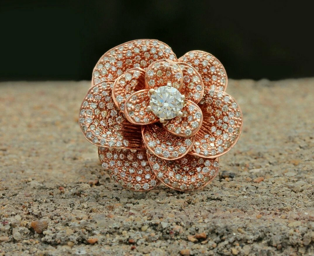 Louis Vuitton Flower Diamond Cocktail Ring