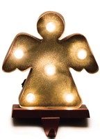 Battery Operated Marquee Led Lighted Angel Christmas Stocking Holder on sale Battery Operated Marquee Led Lighted Angel Christmas Stocking Holder on sale