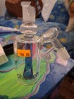 Cheech 14mm Premium Glass Water Pipe Ash Catcher DiscoCrystal Perc 90°BlueBroken — photo 1