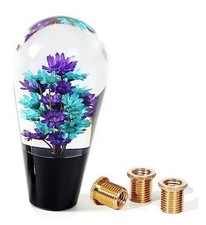 Flower Shift Knob Shifter Knob Gear Shift Knob Shift Black Shaft Purple Blue