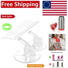 Thermos Replacement Straws Set - 2 Reusable Silicone Straws for F401  F410