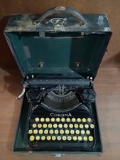 Antique 1920s/ 1930s CORONA FOUR PORTABLE TYPEWRITER With Original Case - Works thumbnail